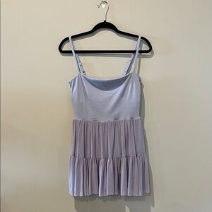 NWOT Blogilates Lilac Tiered Spaghetti Strap Ballerina Dress